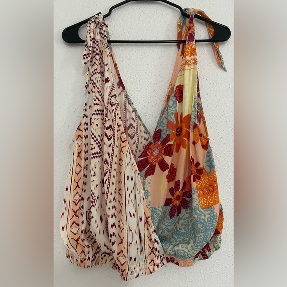 Free People Tied To You Tank Top In Tropical Combo Sz:S - Picture 4 of 16